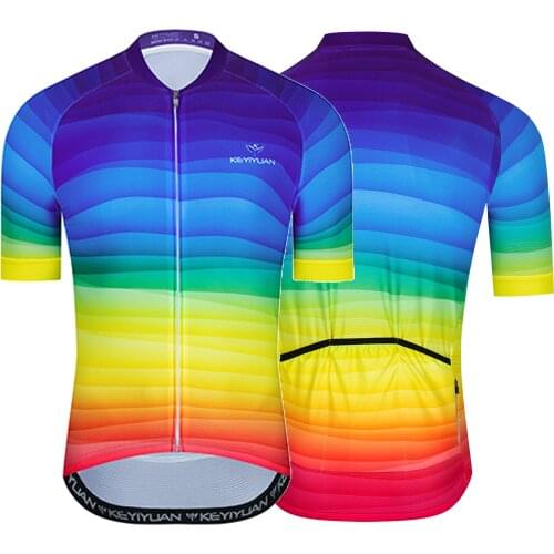 KEYIYUAN 2022 Cycling Jersey Men Mountain Road Bike Shirts Running Tops Cycling Clothes Mountain Bikes Camisa De Ciclismo Blusas