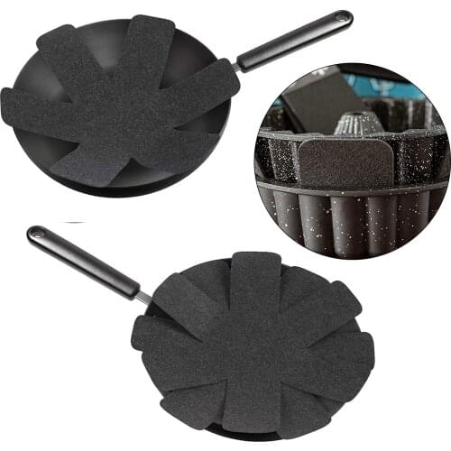 Protector-Pot Protection Felt 6 Pieces Stackable Protector, 38 Cm Thick Pot Tripod Adjustable Pot Protector