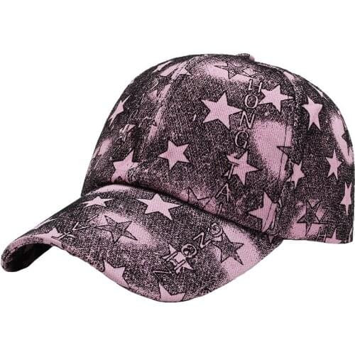 Men Stars Pattern Baseball Cap Women Outdoor Travel Sun Hat Casual Hip Hop Gorras Trucker Hat Adjust with VELCRO