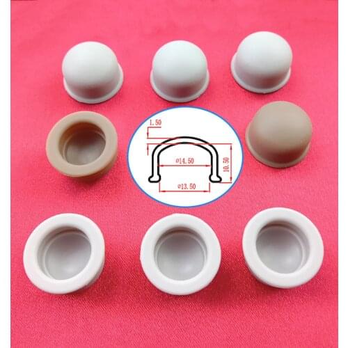 1Pcs 14.5mm Silicone Rubber End Caps Light Gray/Light Brown Plug Gasket Protect Caps Seal Stopper Protect Bush