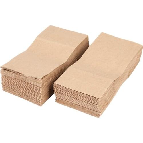 100Pcs Kraft Paper Bags Food Tea Small Gift Bag Sandwich Bread Bags Party Wedding Supplies Wrapping Gift Takeout Eco-Friendly Ba