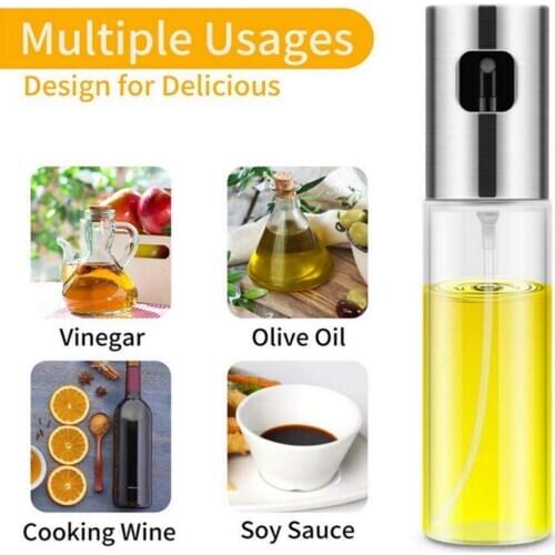 100mlPump Spray Bottle Olive Oil Sprayer Squeeze Bottle f/ Salad Making