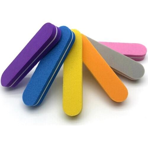 20pcs Washable Mini Nail File Double Sided Sandpaper Nail Art Pedicure And Manicure Tool Polish Sanding Nail Care Buffing