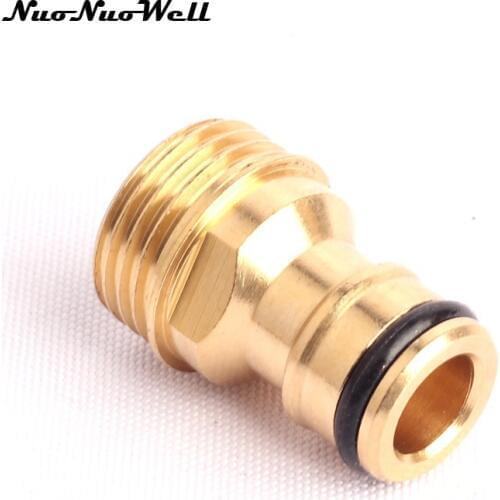 3pcs NuoNuoWell 1/2" Male Thread Quick Connector 100% Brass Tap Adapter for Garden Irrigation Watering Hose Pipe Fittings