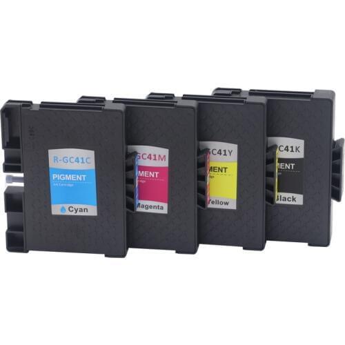 4pcs Compatible Pigment Ink Cartridge Replacement for GC41 GC 41 for Ricoh Aficio SG2100 SG3110DN SG2010 SG3100 SG3110 SG3110DN