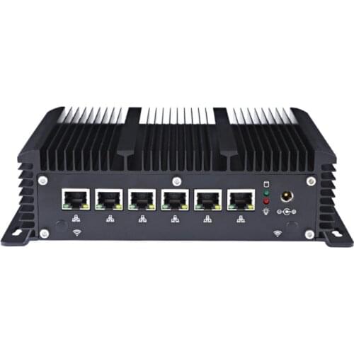 6*Intel i210/i211 Fanless Mini PC J1900 Celeron 3865U 3965U 2955U Firewall Router Industrial Control Host Windows 7, 10, Linxu