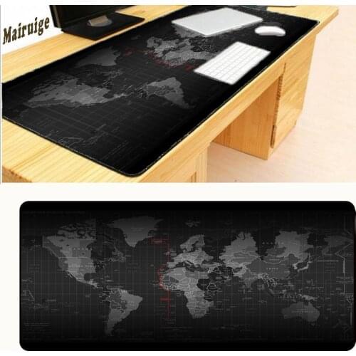 Mairuige Black World Map Fashion Dest Computer Gaming Mouse Pad for Size Send Boy Friend The Best 30x60cm/90*40/30*80cm