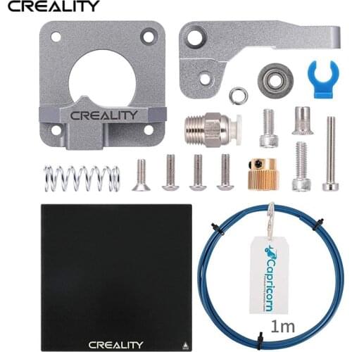 Creality Heated Bed Glass Plate with All Metal Extruder Drive 1M Capricorn PTFE Bowden Tubing For Ender-3 Pro 5 CR 3D Printer