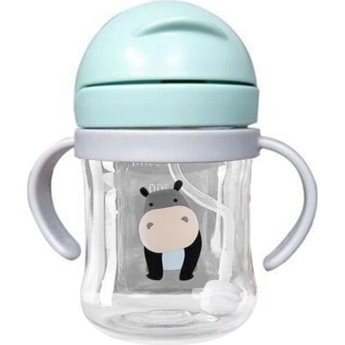 Children Portable Water Cup Cartoon Baby Straw Cup Leakproof Water Bottle Outdoor Boys And Girls