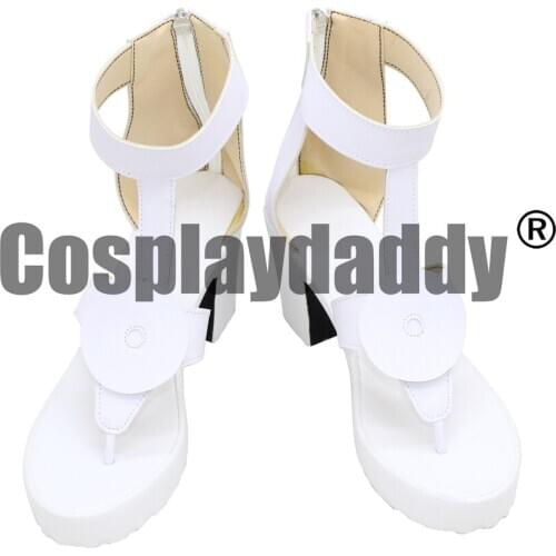Final Fantasy XV FF15 Lunafreya Nox Fleuret Luna Casual Ver. Version Cosplay High-heeled White Shoes X002