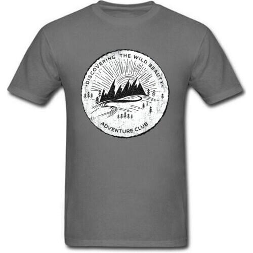 Spring New T Shirt Custom Adventure Club Stay Wild Infinite Undiscovery Mountain Forest Print Tshirts Male Streetwear Rock Music