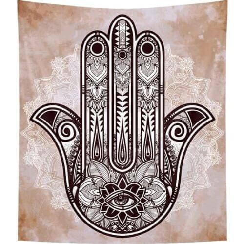 130X150cm Polyester Tapestry Mandala Wall Hanging Palm Printed Yoga Mats Beach Throw Towel Decor Livingroom