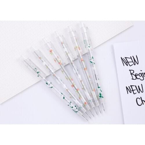 Student Stationery transparent 0.5/0.7 press mechanical pencil study office 10pcs free shipping