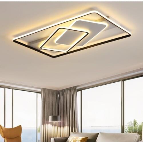 Minimalist Indoor LED Square Ceiling Dining Light Cheap Acrylic Flush Mount Lamps For Balcony Bedroom Living Room