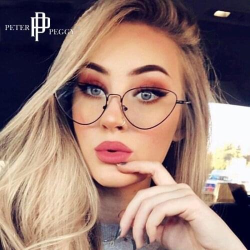 Fashion Cat Eye Glasses Frame Women Transparent Lens Glasses Ultralight Clear Spectacles Frame Optical EyeGlasses Frames For Men