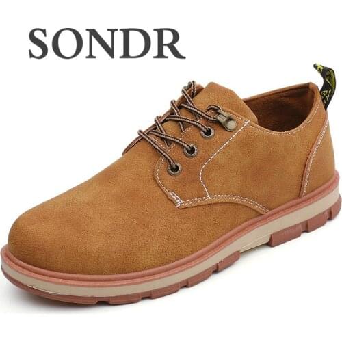 SONDR 2020 new big head leather shoes British mens shoes tooling shoes mens business casual retro thick bottom tide LD-10