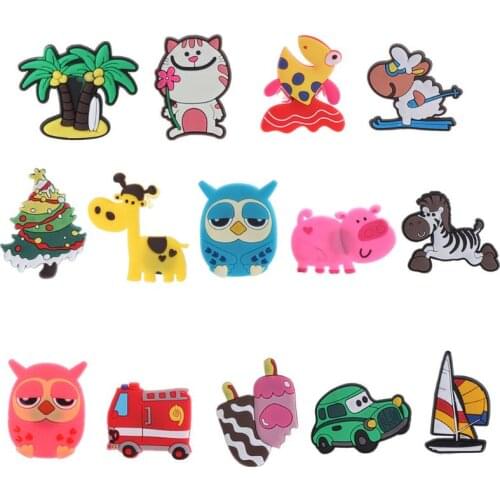 Q0KA Silicone Cartoon Animal Fridge Magnets Whiteboard Sticker Refrigerator Magnets