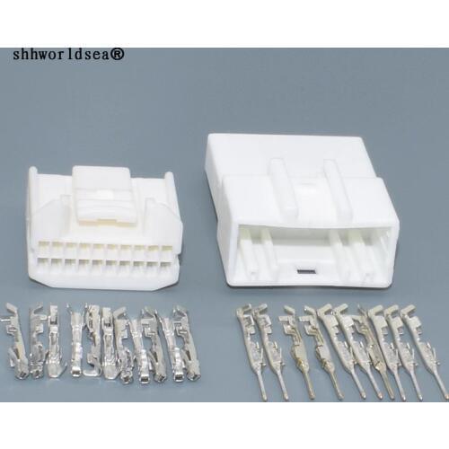 Shhworldsea auto 0.7mm 20pin male female 1473807-1 for Toyota old CD player domestic auto plug unsealed connector