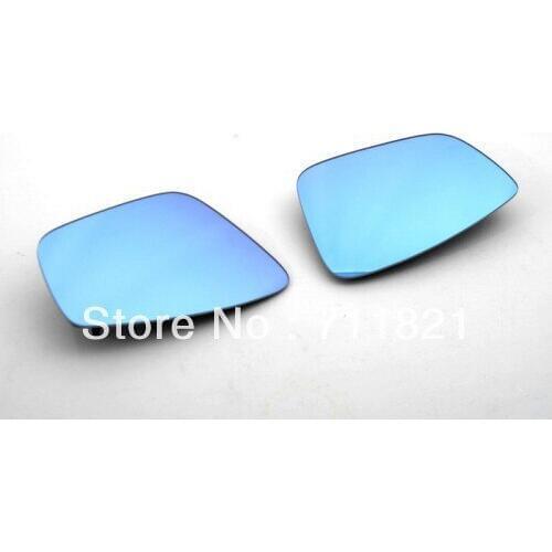 Blue Tinted Side Mirror Glass With Heat Support For Volkswagen Polo 6R