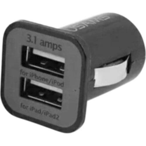 USAMS Universal 12V Mini Portable 3.1A Dual USB Ports Car Vehicles Charger for Mobile Phone Tablet PC Devices