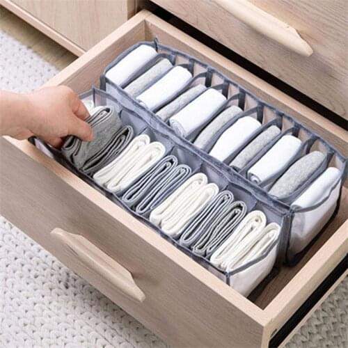 Drawer Wardrobe Organizer For Socks Home Underwear Separated Storage Box Foldable Mesh Tie Shorts Small Objects Sorting Boxes