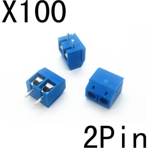 Factory sell 100pcs 2pin PCB Screw Teminal Block RD301-5.0-2P 5.0mm pitch terminal block