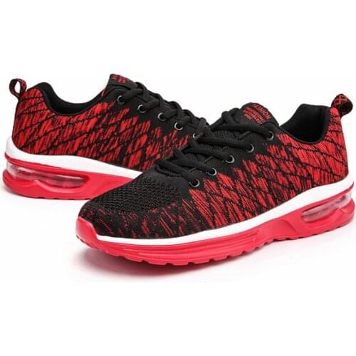 Plus Size Summer Air Cushion Sports Shoes Men Sport Shoes Women Running Shoes Man Sneakers Men Red Training Footwear GMB-0360