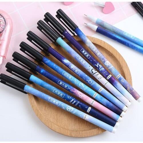 0.5mm Twelve Constellation Sign Exam Pen Student Black Pen Gel Pen For Girl Gift School Office Supplies