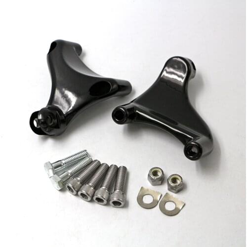 1 Pair Black Footrests Motorcycle Foot Pegs Foot Rests Bracket Mount Fit For Harley Sportster XL883/1200 2004 - 2013 X48