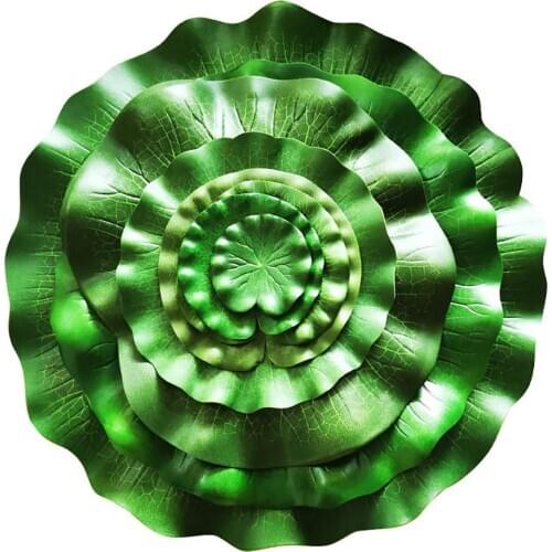 1Pc Artificial Floating Lotus Leaf Fake Foliage Plant Garden Pond Pool Artificial Decor Vivid color simulation lotus leaf, looks