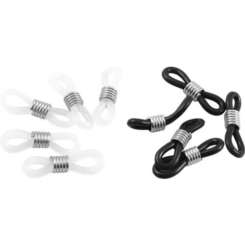 100x adjustable glasses chain Rubber Ends Loop Connector Retainer Holder for Glasses Eyeglass Chain Strap