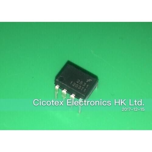 5pcs/lot HCPL-2531-500E DIP8 F2531 OPTOISO 3.75KV 2CH TRANS 8DIPGW HCPL-2531 HCPL2531