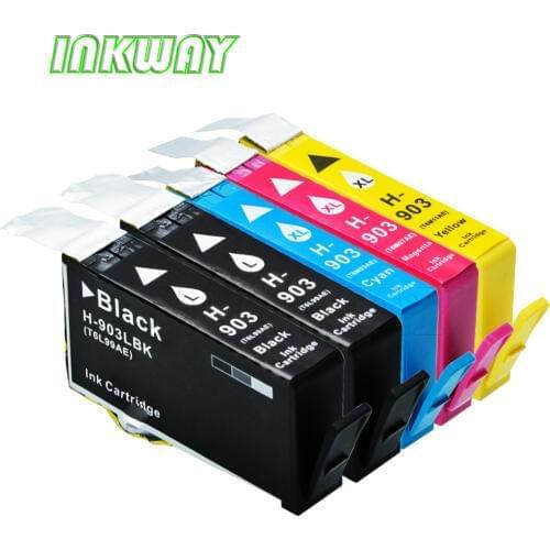5 Remanufactured HP 903XL Ink Cartridges High Capacity with Chip Work with HP Officejet Pro 6950 6960 6970 All-in-One