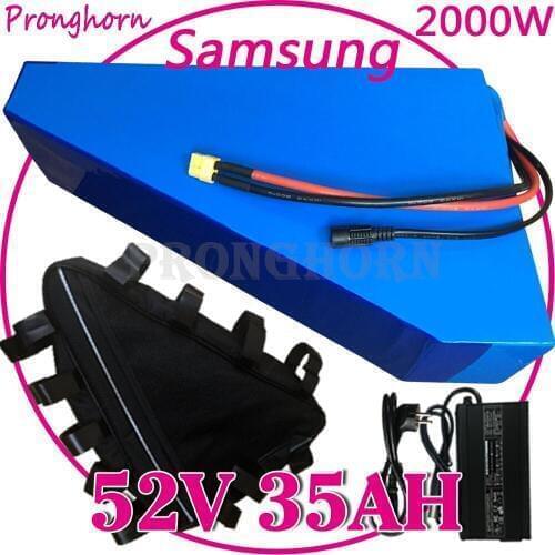 52V 35Ah Ebike Battery 52V 2000W 1000W Lithium Battery 52V 15Ah 18Ah 20Ah 25Ah 30Ah 35Ah Electric Bike Batterie Use Samsung Cell