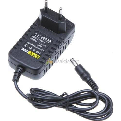 AC100-240V to DC 12V 2A Adapter Switching Power Supply Charger EU/US/AU/UK Plug for Led Strip Lights/Security Cameras/Video