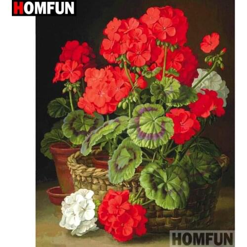 HOMFUN Full Square/Round Drill 5D DIY Diamond Painting "Flower landscape" Embroidery Cross Stitch 3D Home Decor A10424