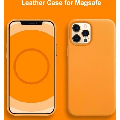 Geniune Leather Case for iPhone 12 Pro Max Mini 12Pro Cases for Magsafe Mag Safe Magnetic Wireless Charge Soft Back Cover Funda