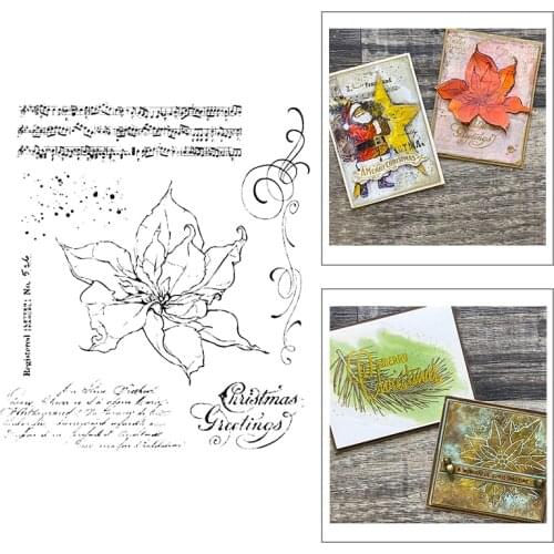 2021 New Bloom Flower Clear Stamps Sets and Words Scrapbooking For Crafts Christmas Greeting Card Making no Metal Cutting Dies
