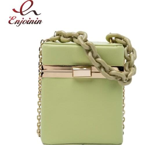 Colorful Chain Box Design Women Purses and Handbags Fashion Casual Party Clutch Designer Chain Shoulder Bag Female Crossbody New