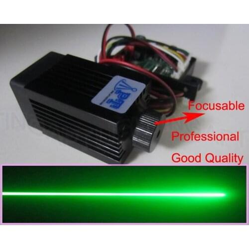 Focusable Quality Super stable 200mW 532nm green laser module Stage Light RGB Laser Diode Compact Design/TT L DC 12V luces laze