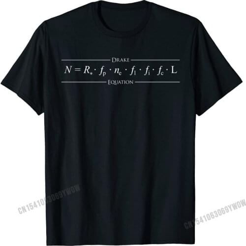 Drake Equation T Shirt - Alien Civilizations Camisas Men Europe Tshirts T Shirt For Men Discount Cotton Fashionable Top T-Shirts