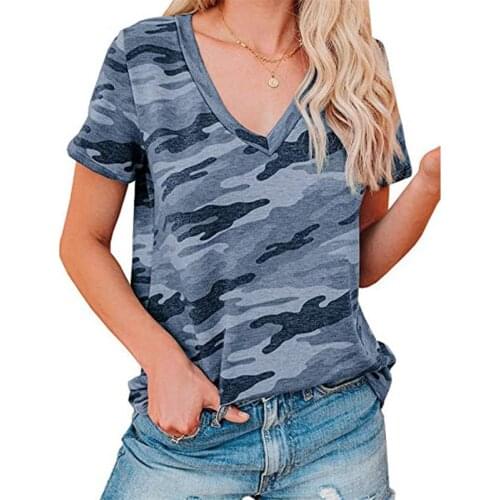 Vintage Leopard Print Short Sleeve T-Shirt Women Loose and Fashionable V-Neck Woman Tees Summer Casual Tops Womens Clothing