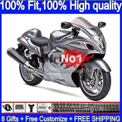 Injection For SUZUKI GSXR-1300 GSXR 1300 Hayabusa 30MC.23 Gloss silver GSXR1300 2008 2013 2014 2015 2016 08 13 14 15 16 Fairing