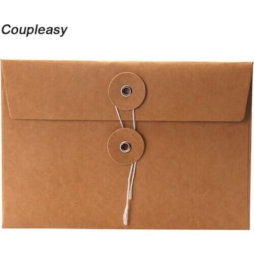 100Pcs Wholesale Thicken Envelope Buckle Blank Envelope School Business Envelope File Package Envelopes 17x11.5cm