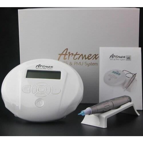 FDA Permanent Makeup Eyebrow Tattoo Machine With Digital Control Panel Micropigmentation Device Lip Pen Artmex V6 with 5 Needles