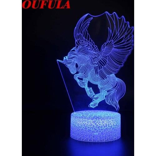 Night LED Lights Novelty 3D lamp Cute Toy Gift 7 Color Abstract Artist Graphics Cartoon Atmosphere Lamp For Children Kids Room