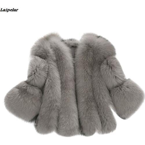Furry Fur Coat Women Fluffy Warm Long Sleeve Outerwear Autumn Winter Coat Jacket Hairy Collarless Overcoat Plus Size 3XL A4