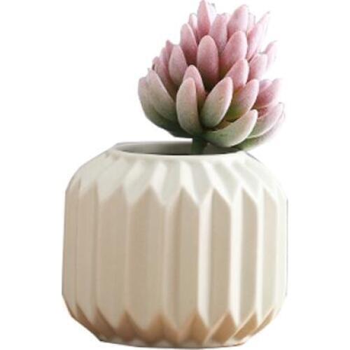 Silicone mold latern shape modern design ceramic flower pot creative dry flower Folding home decoration cement 3d vase molds