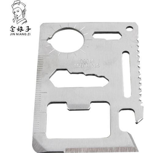 11 in 1 Swiss Card Multi Pocket Card Knife Tool Multi-purpose Universal Life Saving Card Outdoor Camping Survival Knife DAF011