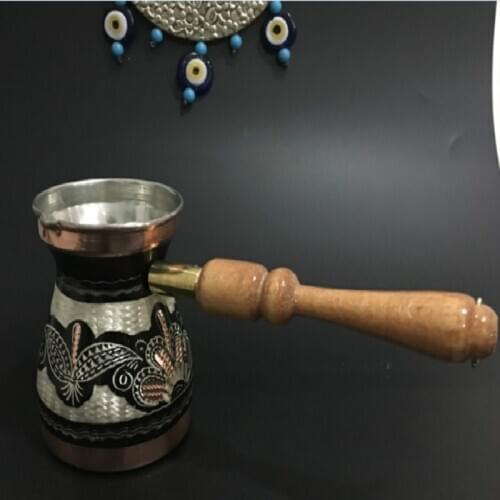 5-6 Thickened Turkish Coffee Pot Enamel Persian Style Copper Handmade Coffee Pot turkish pitcher milk jug cold brew coffee maker